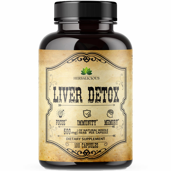Liver Detox Milk Thistle Cleanse and Detox Supplement for Liver Support - Immune System Boost and Skin Health - 100Caps