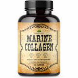 Marine Collagen Capsules -  Hydrolyzed Fish Collagen Supplements for Radiant Skin, Hair, Nails, Joints, & Bones - 120 Capsules