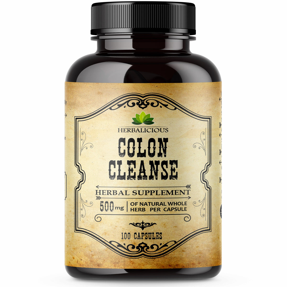 Colon Cleanse – 100 Capsules Color Cleanser Dietary Supplement All Natural Senna Leaf Powder Herbal Supplement Promotes Digestive Regularity