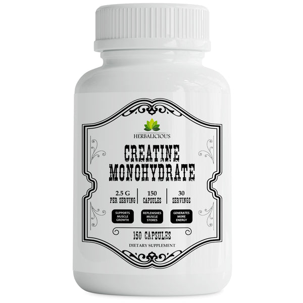 Creatine Monohydrate Pills – 2.5g Creatine Pills Monohydrate for Muscle Size, Strength, and Power – Non-GMO Formula – 150 Capsules